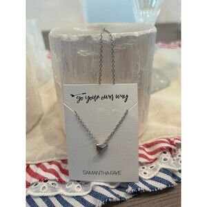 Samantha Faye Arrowhead Necklace sterling silver: courage strength protection